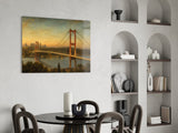 Istanbul Bosphorus Bridge Da Vinci Style Glass Wall Art