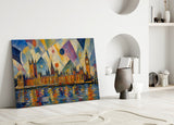 Big Ben Westminster Kandinsky Style Glass Wall Art