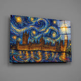 Big Ben Westminster Van Gogh Style Glass Wall Art