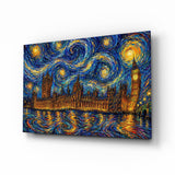 Big Ben Westminster Van Gogh Style Glass Wall Art