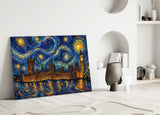 Big Ben Westminster Van Gogh Style Glass Wall Art