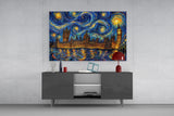 Big Ben Westminster Van Gogh Style Glass Wall Art