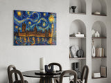 Big Ben Westminster Van Gogh Style Glass Wall Art