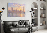 Big Ben Westminster Monet Style Glass Wall Art