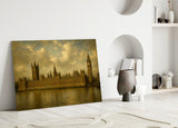 Big Ben Westminster Da Vinci Style Glass Wall Art