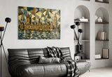Big Ben Westminster Cubist Style Glass Wall Art