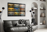 Venice Grand Canal Nine Painting Styles Collage Glass Wall Art