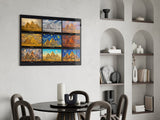 Pyramids of Giza Nine Painting Styles Collage Glass Wall Art