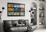 Statue of Liberty Nine Painting Styles Collage Glass Wall Art