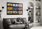 Sagrada Familia Nine Painting Styles Collage Glass Wall Art