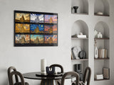Sagrada Familia Nine Painting Styles Collage Glass Wall Art