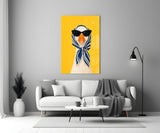 Goose in Headscarf and Sunglasses Pop Art Glass Wall Art