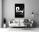 Nothing Impossible Typography Glass Wall Art