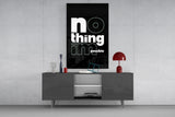 Nothing Impossible Typography Glass Wall Art