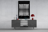 Positive Mirrored Repeat Typography Glass Wall Art