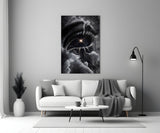 Cosmic Eye Starburst and Clouds Glass Wall Art