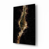 Glasbild Golden Rift Lightning Nebula - 72x46 cm