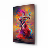 Cuadro de cristal Two Dancers in Colour Storm - 72x46 cm