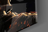 Spartan Helmet Spine Crest Dark Glass Wall Art