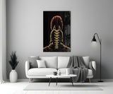 Spartan Helmet Spine Crest Dark Glass Wall Art