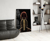 Spartan Helmet Spine Crest Dark Glass Wall Art