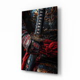 Quadro in vetro Samurai Katana Hilt and Armour Detail - 72x46 cm