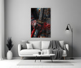 Samurai Katana Hilt and Armour Detail Glass Wall Art