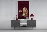 Money Energy Hand with Cash Typography Glass Wall Art
