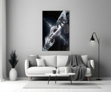 Cosmic Hands Reaching Across a Black Hole Glass Wall Art