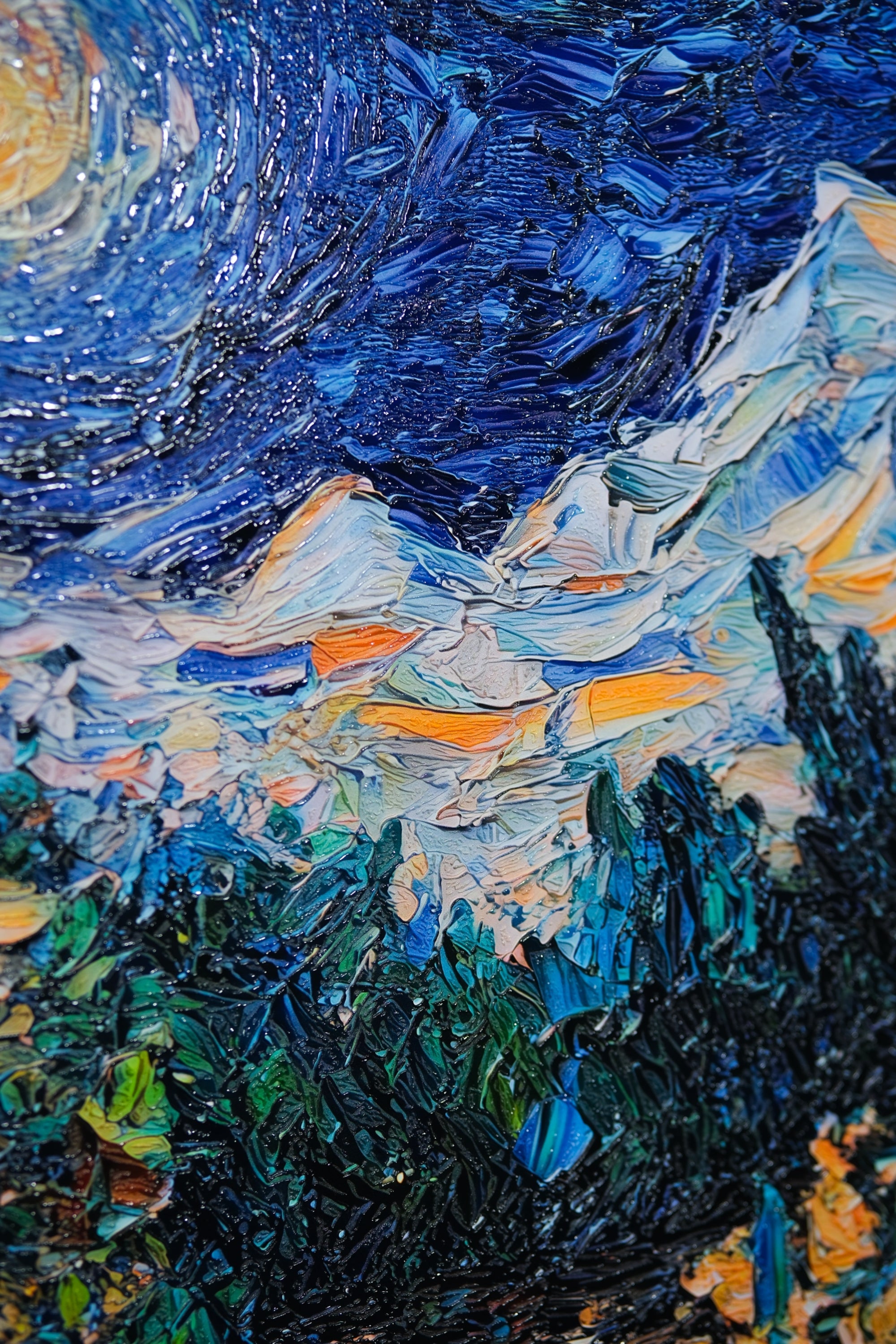 Celestial Whorl — Haptic 3D Embossed + Gloss Lacquer Print