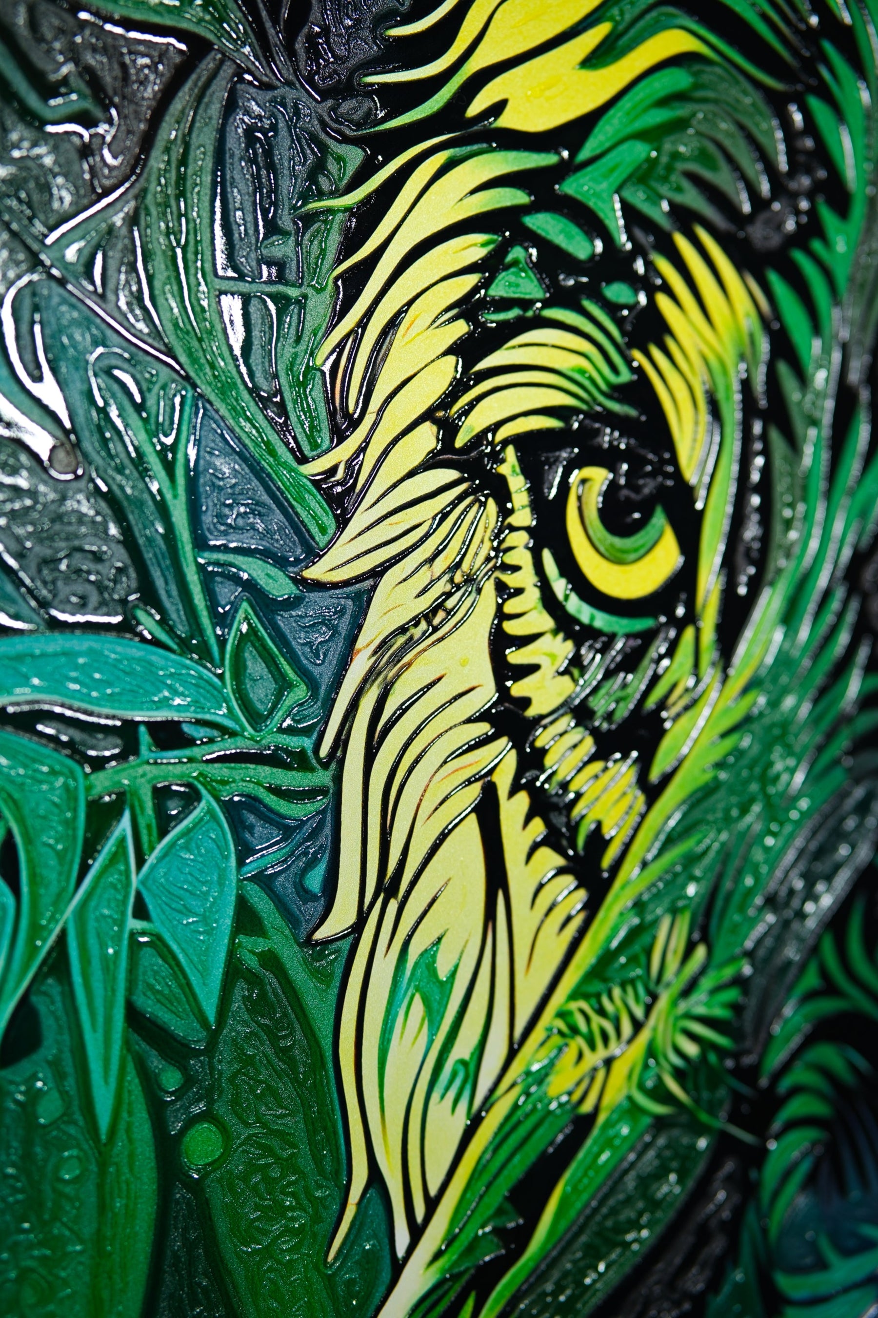 Neon Canopy Alpha — Haptic 3D Embossed + High-Gloss Lacquer Print