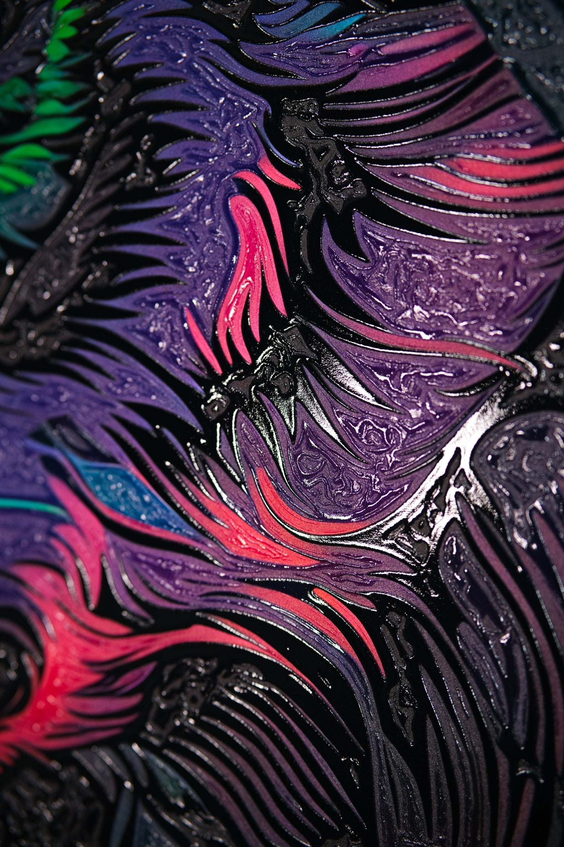 Neon Canopy Alpha — Haptic 3D Embossed + High-Gloss Lacquer Print