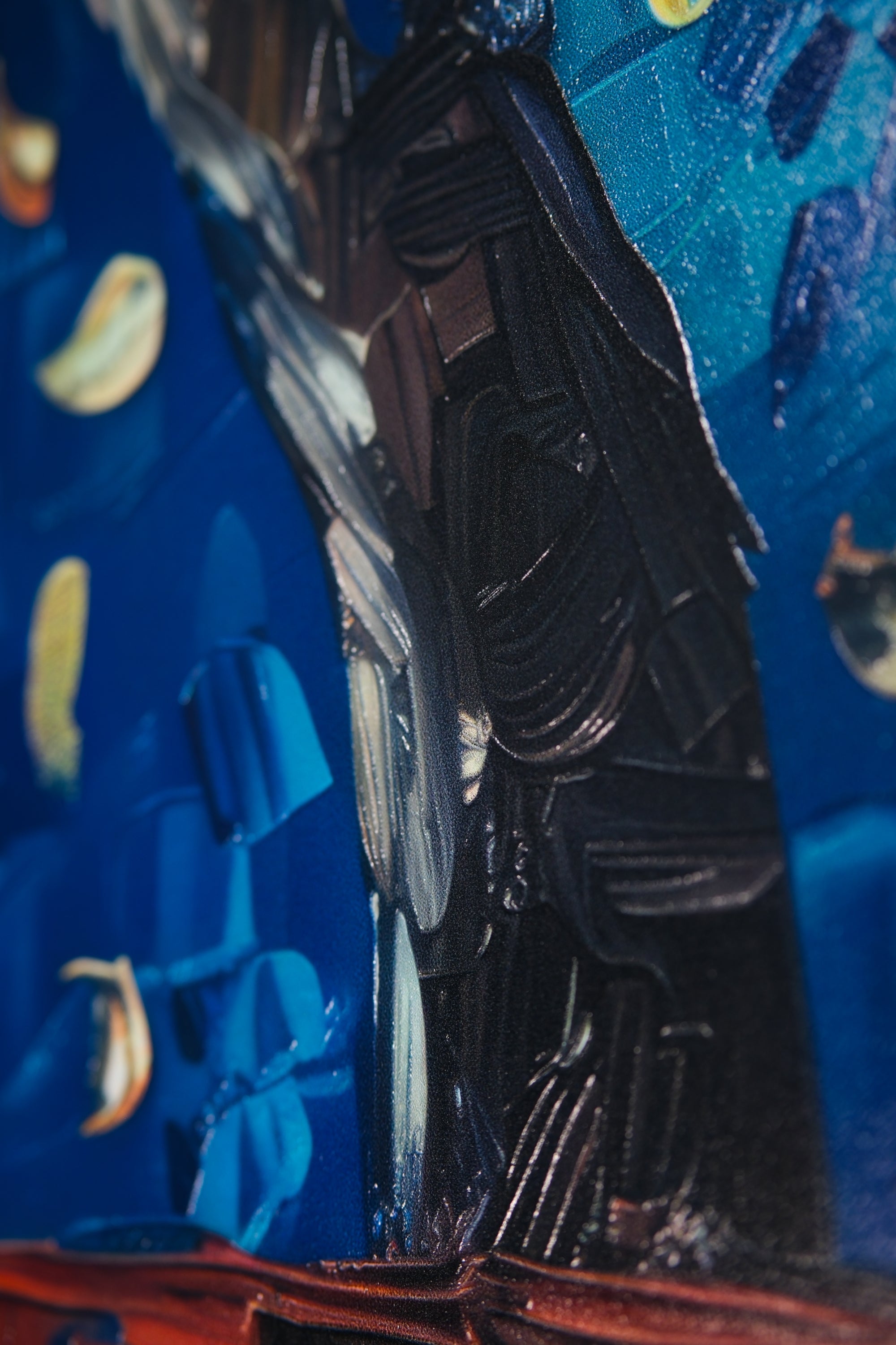 Lunar Serenade — Haptic 3D Embossed + High-Gloss Lacquer Print