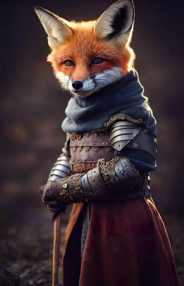 Arte della parete di vetro La volpe