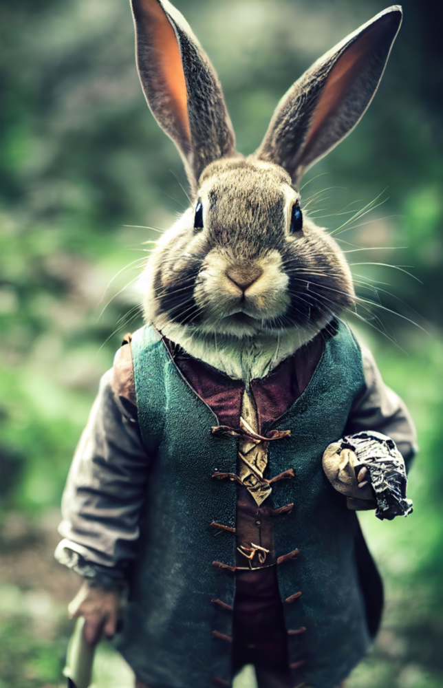 The Rabbit Glass Wall Art || Designer Collection