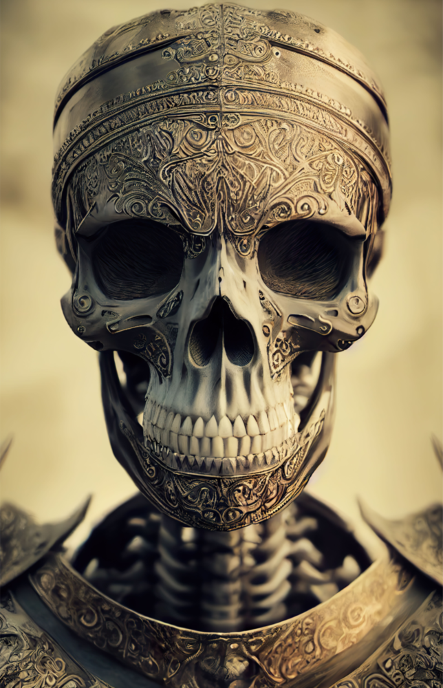 Le combattant immortel Impression sur verre