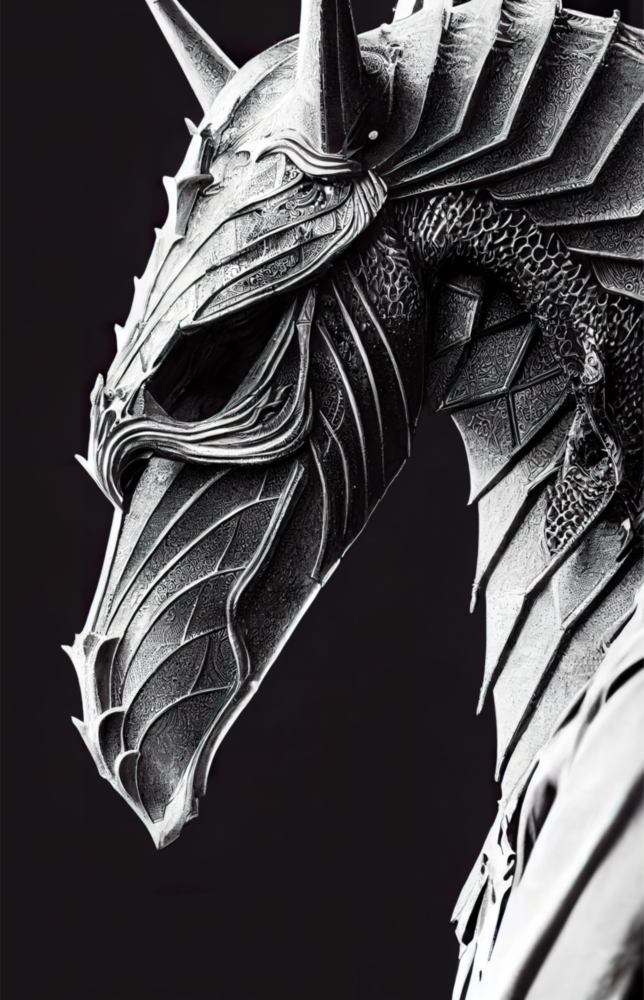 Arte della parete di vetro Drago di ferro