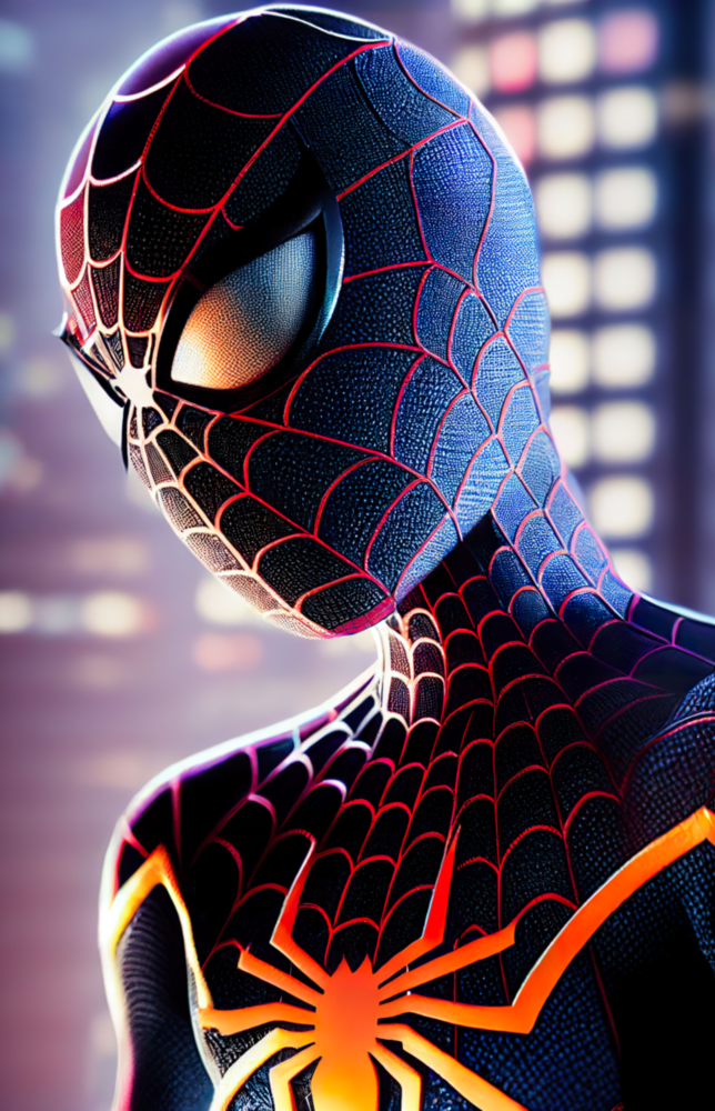 homme araignée Impression sur verre