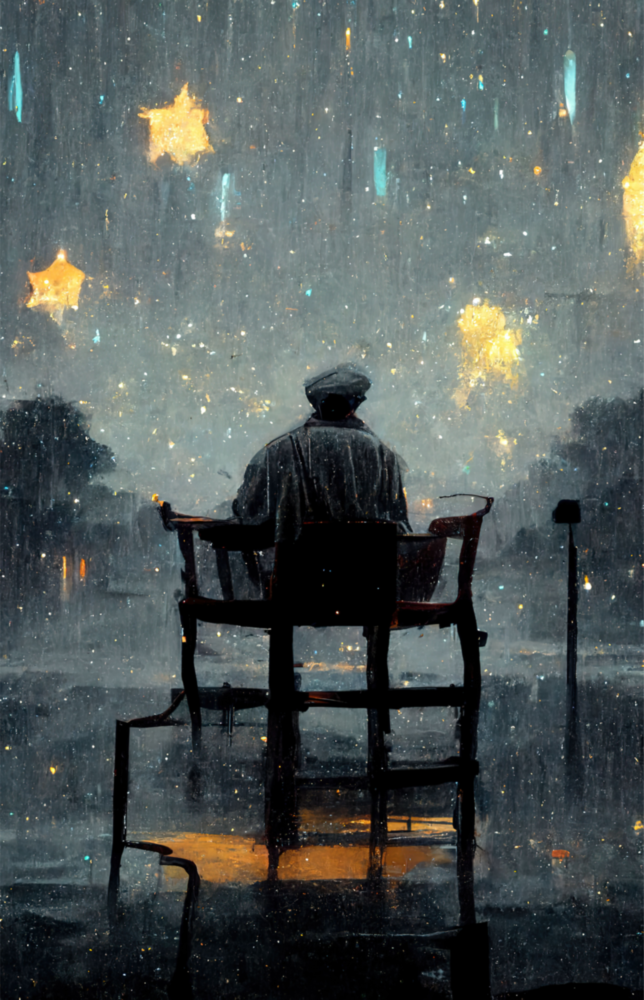 Arte de pared de vidrio de Lluvia estrella