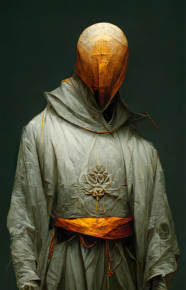 Moine sans tête Impression sur verre