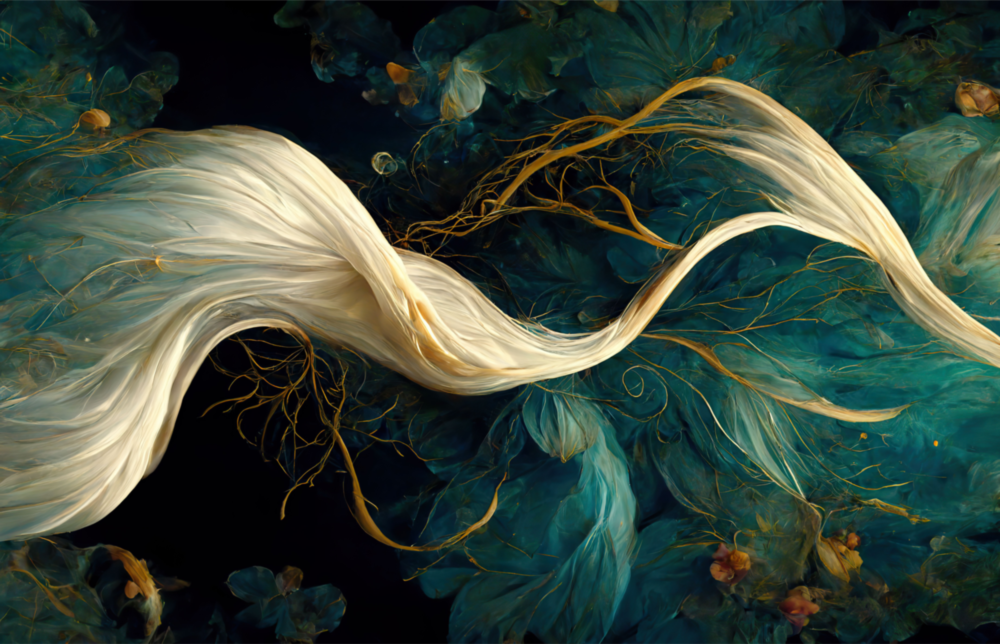 Arte de pared de vidrio de Flujo de raíces