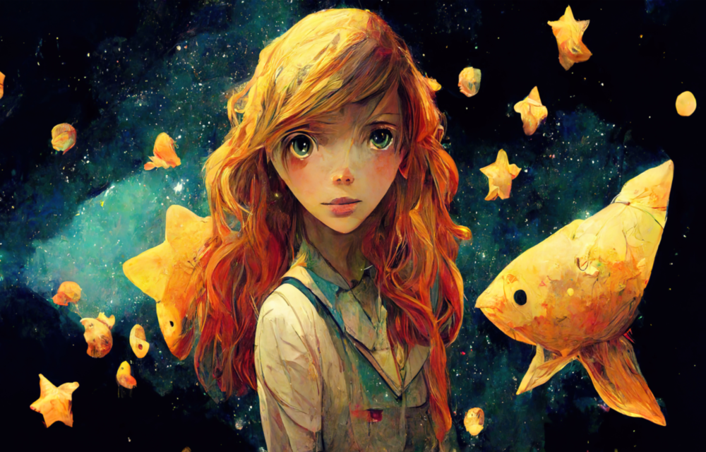 Arte de pared de vidrio de Acuario espacial