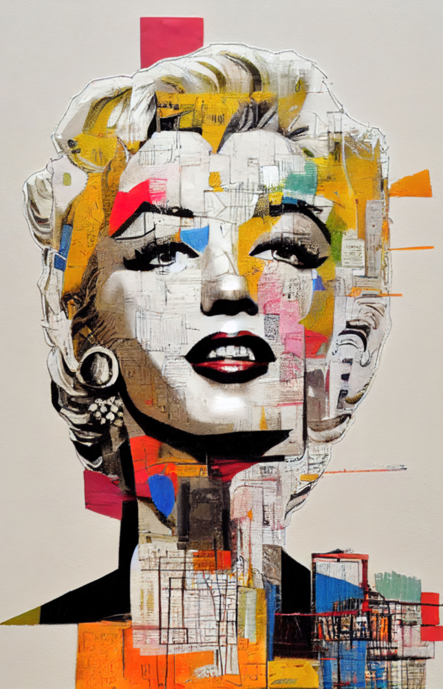Arte della parete di vetro Marlyn Monroe