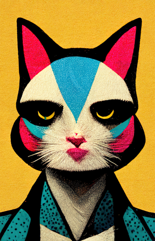 The Cat Glass Wall Art || Designer Collection