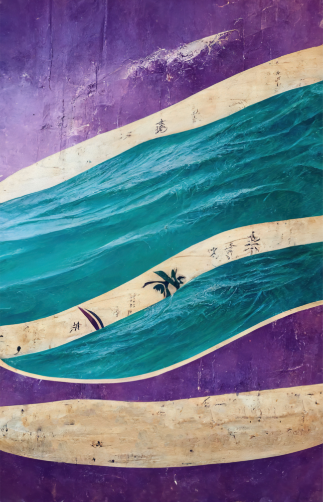 Vagues Impression sur verre