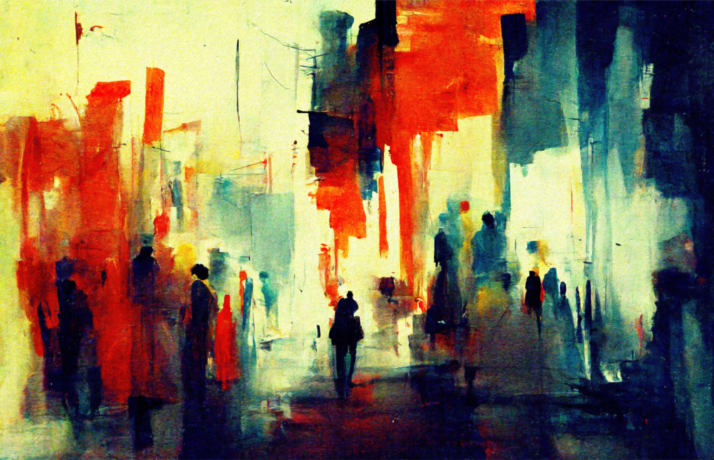 Silhouetten Glasbild