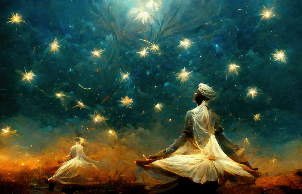 Arte de pared de vidrio de Misticismo