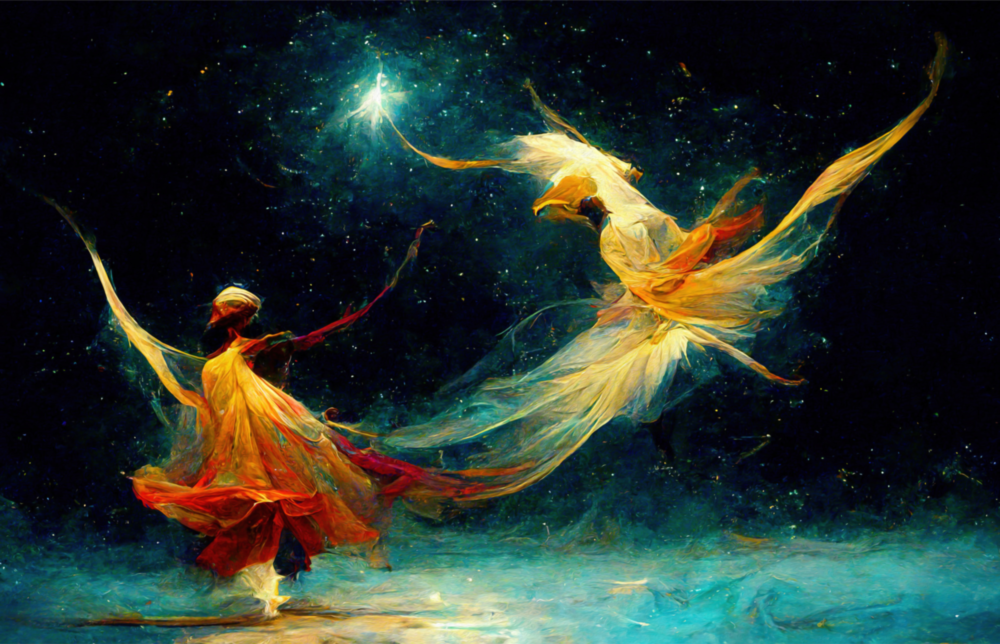 Arte de pared de vidrio de Misticismo