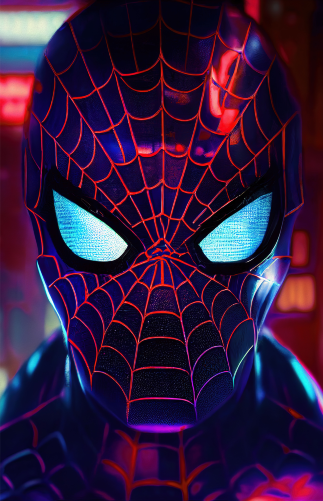 Homme araignée Impression sur verre