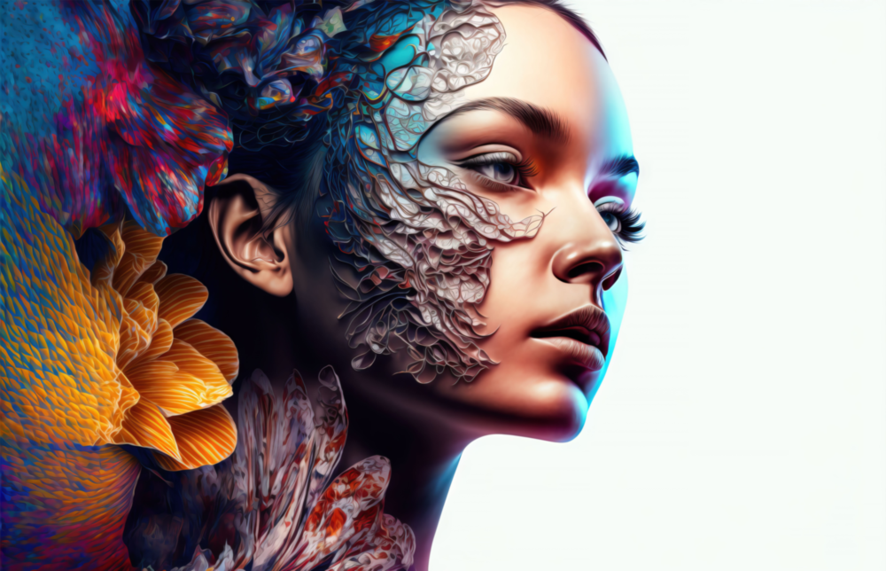 Transmutation zur Schönheit Glasbild